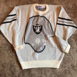 Raiders knitted sweater sz adult XL NFL